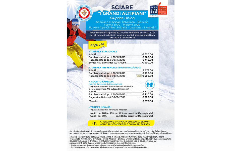 skipass i grandi altipiani 2024 2025 w